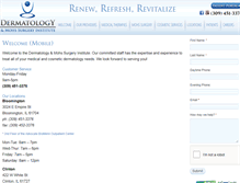 Tablet Screenshot of dermatologistbloomington.com